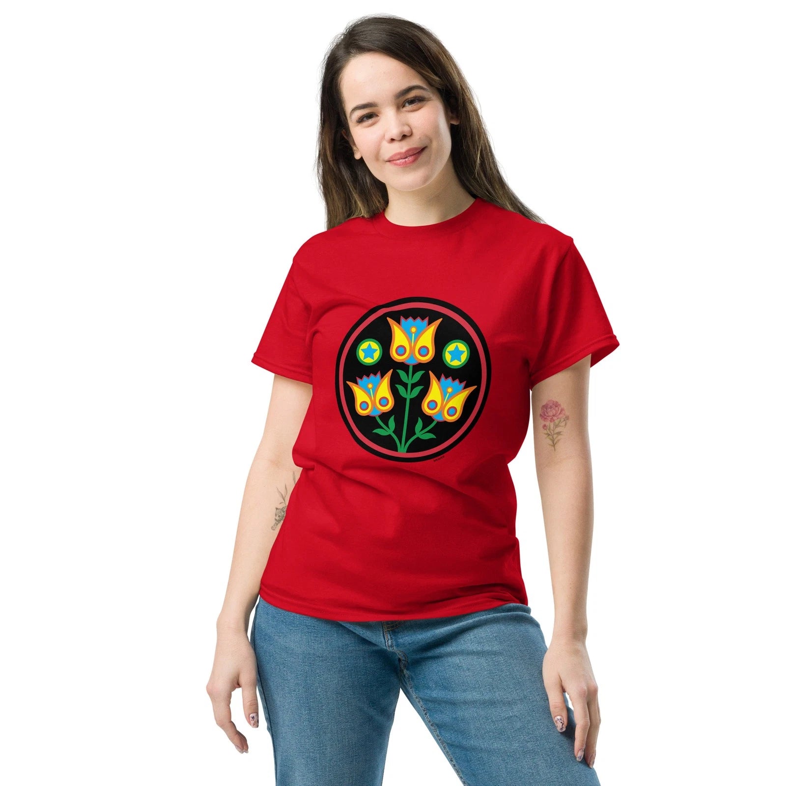 Pennsylvania Dutch Hex Sign Barn Star Unisex Classic T-shirt