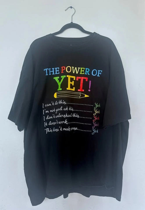 "The Power of Yet" Graphic Tee Plus Size (4XL)