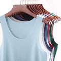 Men's Summer Thin Ice Silk V-neck Vest Loose Sleeveless T-shirt Sport Tank Tops