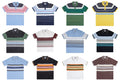 Mens Polo Shirt Short Sleeve Tipping Collar Engineering Stripes M-3XL 23949596