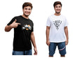 2Pack Mens T Shirt Classic Soft Cotton Short Sleeve Printed TShirt for Men S-3XL