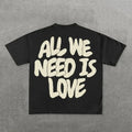 Men's Hip Hop Graphic Print Oversized Cotton Round Neck TShirt Streetwear