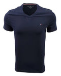 Tommy Hilfiger Men's Slim Fit V-Neck T-Shirt (Medium, Navy)