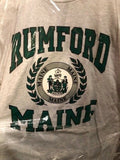 Vintage Men's L Tee Graphic Rumford Maine Gray Tee NWOT trendy Vintage find tee