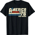 250th Anniversary USA Shirt America Retro 250 Years 1776 2026 Tee T-Shirt