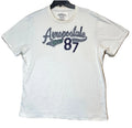 Y2K Aéropostale T Shirt Mens XL Cotton White & Gray Spell Out Retro Layer Urban
