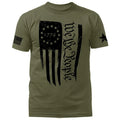 We The People Large Vertical US Flag American Pride Patriotic Graphic T-shirt