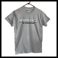 NWOT Gildan Ultra Cotton Marriage #1 Cause of Divorce Gray Graphic Tee Small
