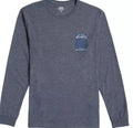 IZOD Men's Long Sleeve Saltwater Graphic T-Shirt, Carbon Heather, Medium