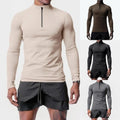 Slim Fit Muscle Men's Active Sports Gym Quick Drying Long Sleeve Tee Top