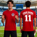 Personalised Norway Football T Shirt, Custom Name Number Tee