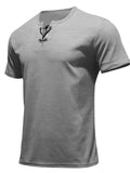 Men Pullover Blouse Summer Tops Tees T-Shirt Slim Fit Gym Short Sleeve Sports UK