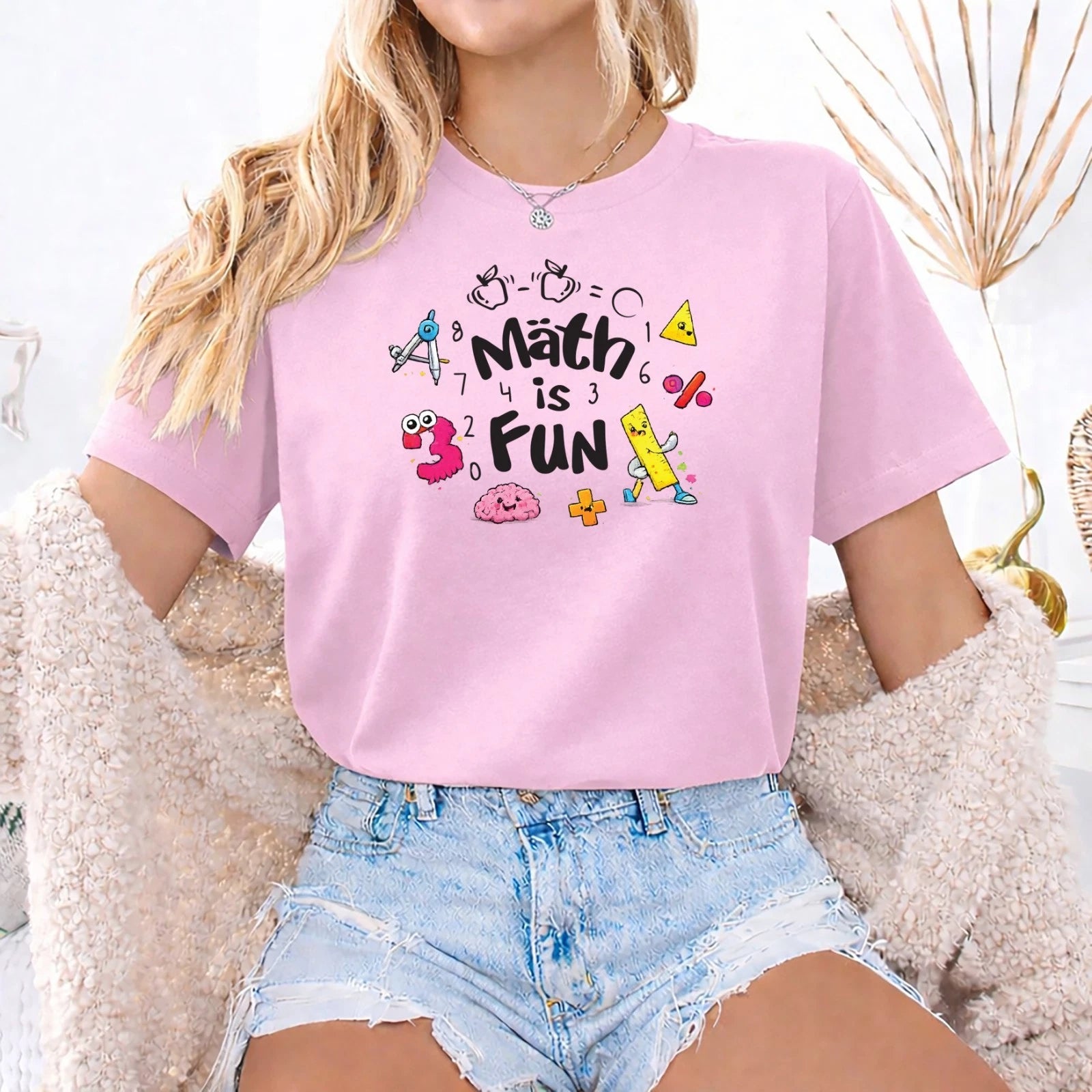 Maths Day T Shirt Kids Preschool Number Day Funny School Tee UK , Math is Fun A