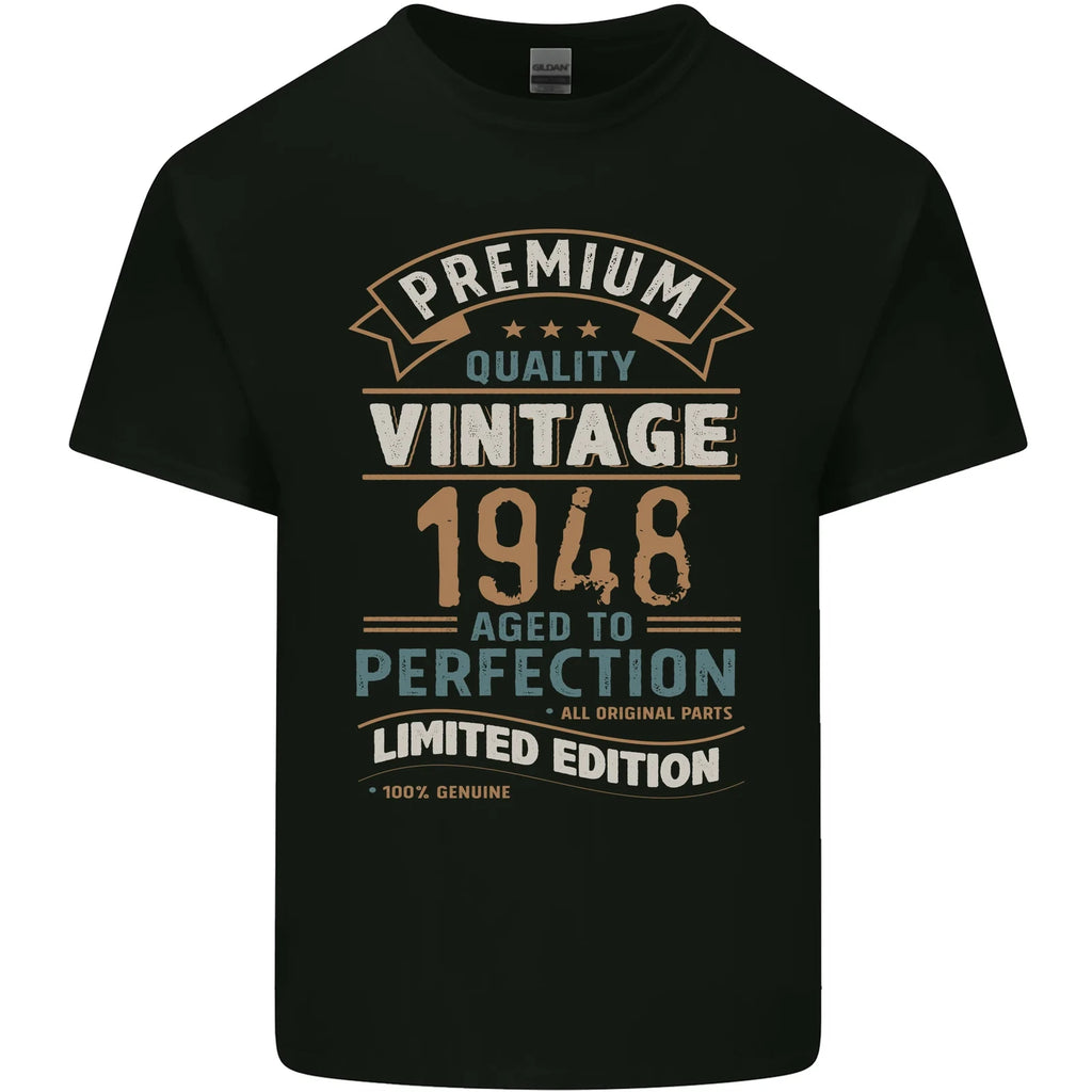 Premium Vintage 78th Birthday 1948 Mens Cotton T-Shirt Tee Top