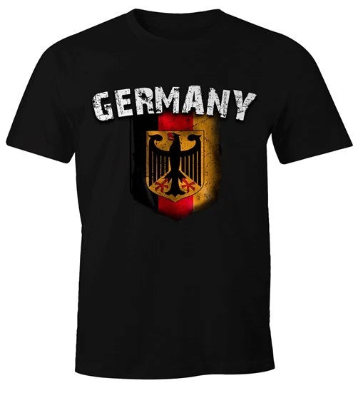 Cool Mens Football World Cup European Championship T-Shirt Germany Flags Design Vintage Look
