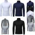 Mens Warm Casual Slim Fit High Neck Long Sleeve T-Shirt ☆