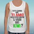 Canotta T-Shirt " I Love You Kiwi Funny Sentence " Tank Top Gift Idea