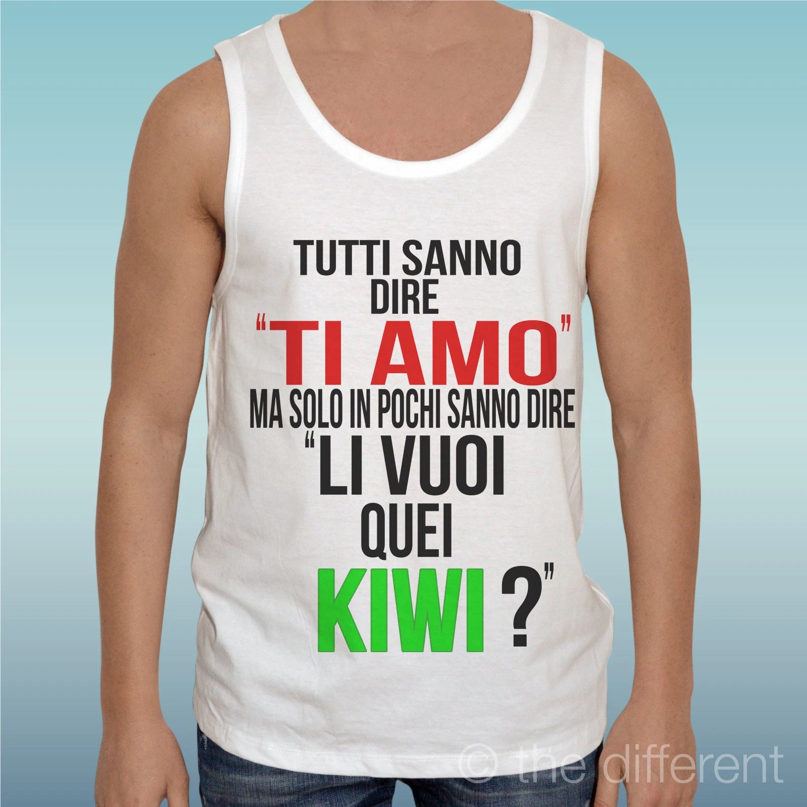Canotta T-Shirt " I Love You Kiwi Funny Sentence " Tank Top Gift Idea