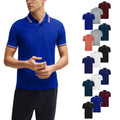 Mens Polo 3/4Pack Pique Tipping Premium Work Short Sleeve T-Shirt Casual top tee