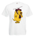 Adults Muttley Do Something Crazy Races Cartoon Quote Unisex White T-Shirt