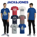 Jack & Jones Mens Printed Short Sleeve T shirt Crew Neck Slim Fit Casual Tee Top