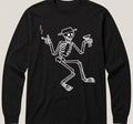 LONG SLEEVE T shirt Tee SOCIAL DISTORTION smoking skeleton Thrash Punk rock
