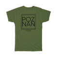 Gift T-Shirt : POZNAN Poland Square Modern Minimalist Font