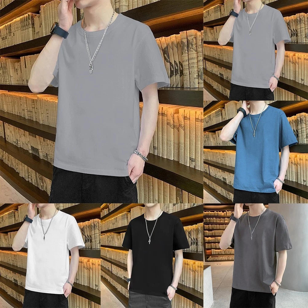 For Men For Spring Casual Blouse Casual Outing Solid Color Top Stylish Casual
