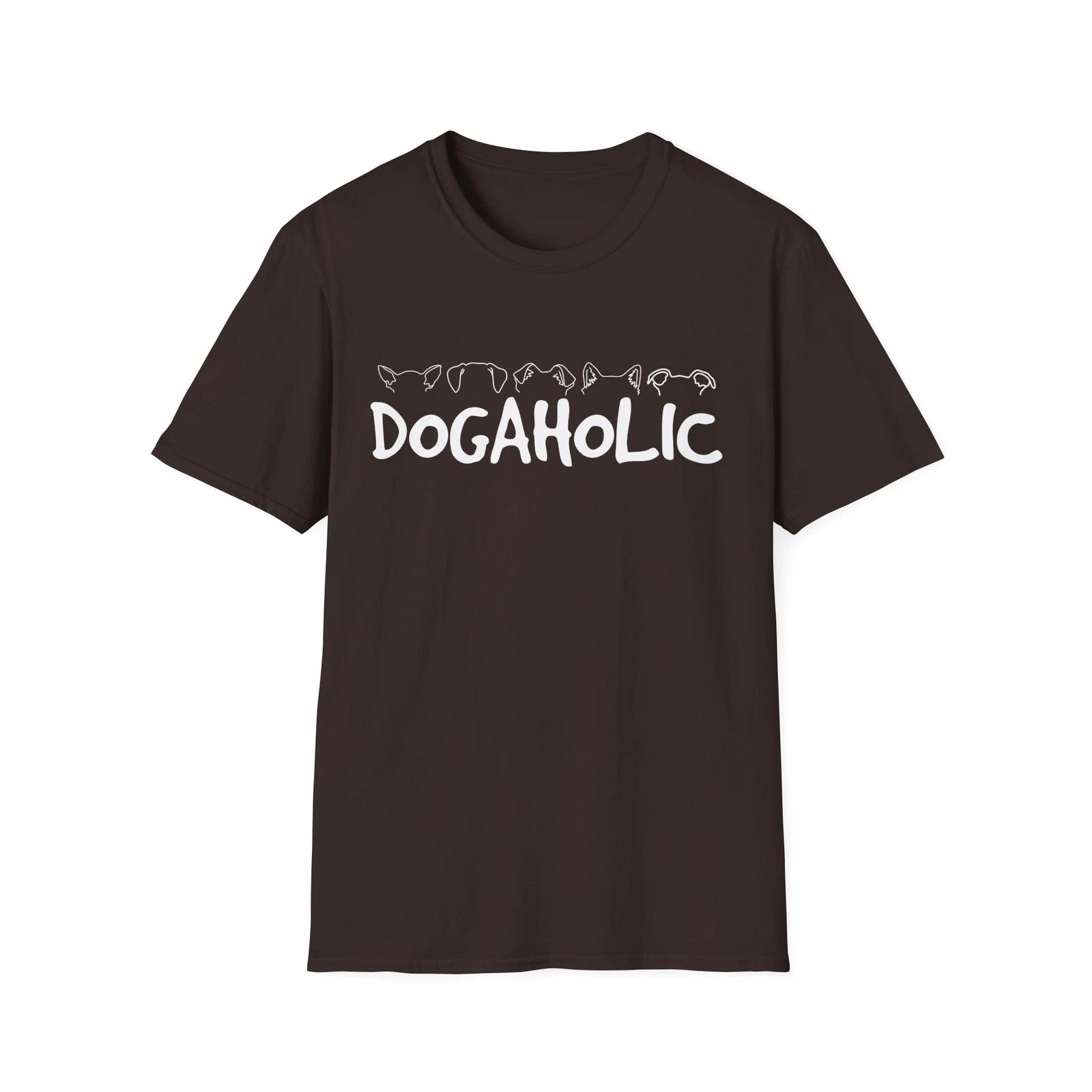 Dogaholic Unisex T-Shirt, Dog Lover Shirt, Dog Mom Tee, Animal Lover Top