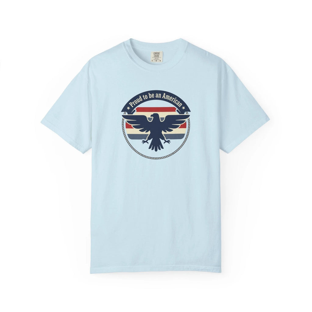 Proud to Be an American Eagle T-Shirt | Retro Stripes, Patriotic Tee, Cotton