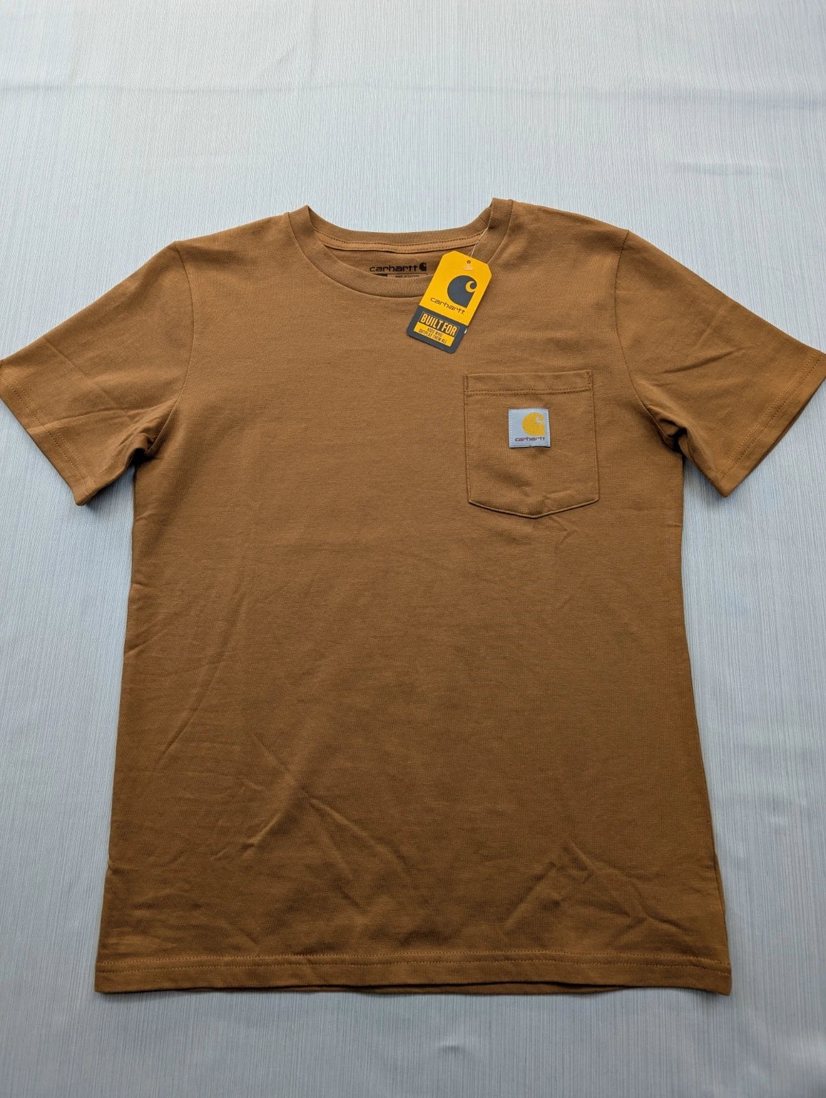 Carhartt T-Shirt Boys Medium 10-12 Loose Fit Pocket Tee Classic New