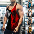 Men's Tank Top Muscle Printed T-Shirt Gym Bodybuilding Stringer Sports Single ♧