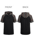 🧵Unixes Beautiful Giant Baja Hoodie Tee Black Serape Short Sleeve Mens L 09-9🧵