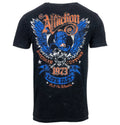 AFFLICTION STRAIGHT SIX Men's T-shirt BLACK LAVA Biker MMA