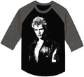 Billy Idol Leather Vest Black & White Men's Raglan T Shirt Official Music Merch