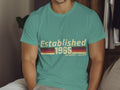 Personalised Established Birthday T Shirt Any Age Year Retro Gift Gildan Soft