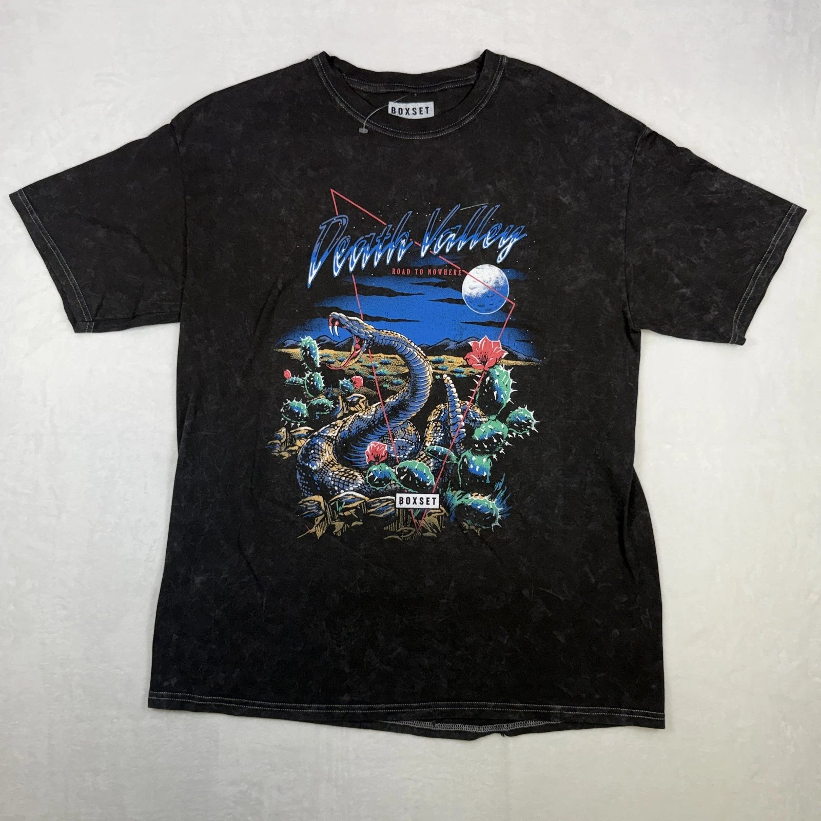 Death Valley Road to Nowhere Serpent Men's T-Shirt Size M Black Short Sleeve