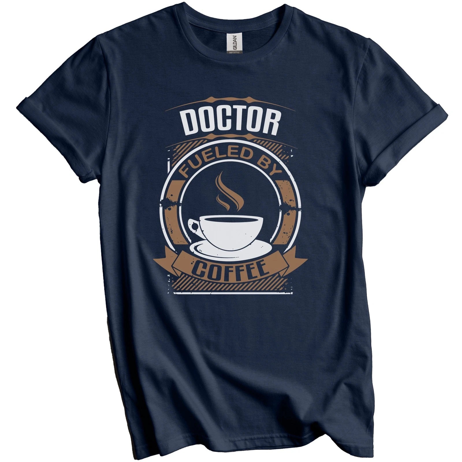 Doctor Fueled By Coffee Funny Graphic T-Shirt