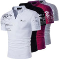 Men's Polo Shirt Golf Shirt Graphic Prints V Neck Outdoor Street Short Sleeves T
