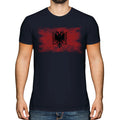 ALBANIA DISTRESSED FLAG MENS T-SHIRT TOP SHQIPËRIA FOOTBALL ALBANIAN GIFT SHIRT