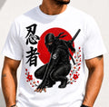 Ninja Shinobi Japanese Kanji Graphic T-Shirt - White Streetwear Anime Style