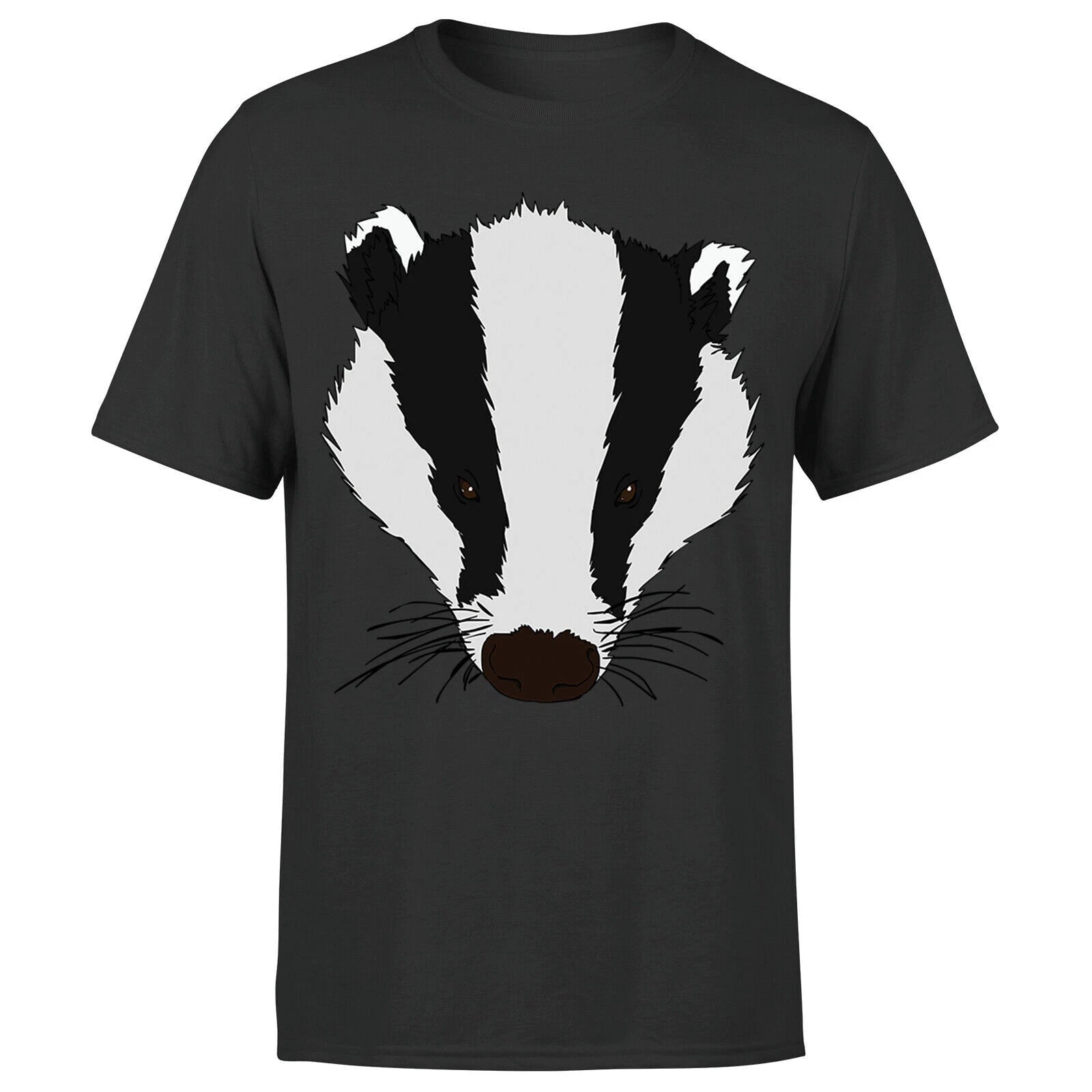 Badger Animal Face Ani Mates Mens Funny Novelty  T-Shirt #Or#P1#A#2