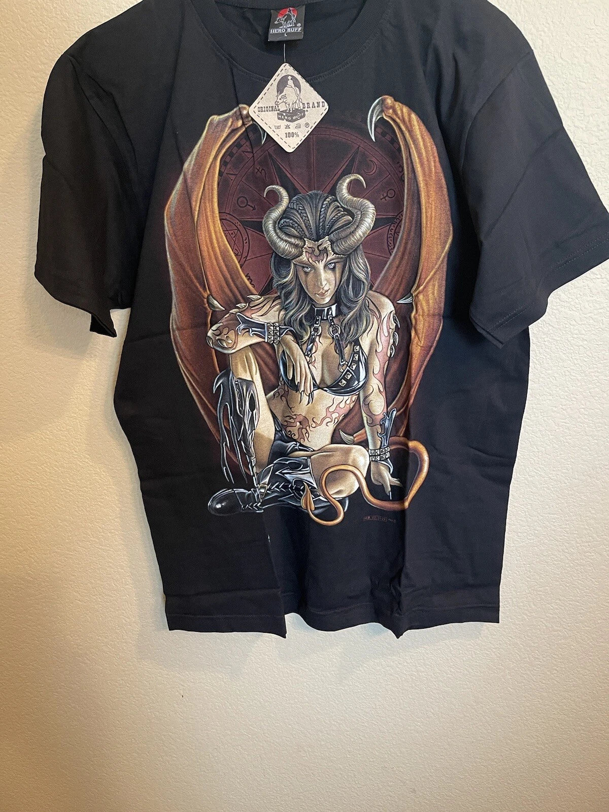 Hero Buff T Shirt Tee Size: Large Double Sided Short Sleeve