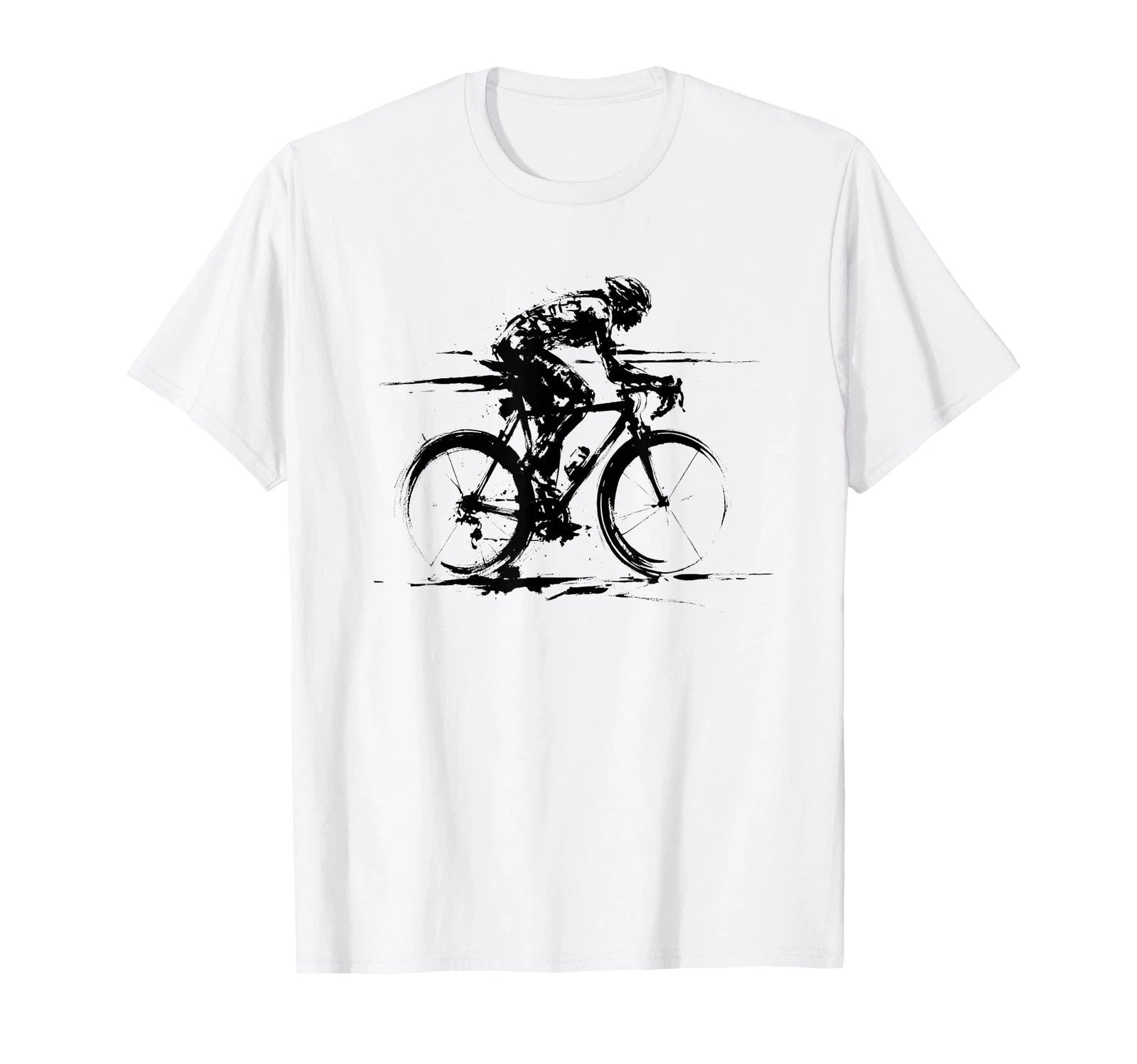 Minimalist Cyclist Ink, Modern Road Bike Art T-Shirt