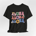 Unisex Size Aloha Hibiscus 70s 80s Retro Groovy Vacation Hawaiian Women T-Shirt