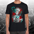 T SHIRT - DR STONE SENKU Manga Anime Tee - Exclusive Black T-shirt - Mens Womens