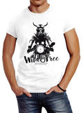 Cool men's T-shirt cat on motorcycle slim fit Neverless®