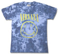 Official Nirvana T Shirt Happy Face Blue Smile Band Logo Tie Dye New S M L XL XX