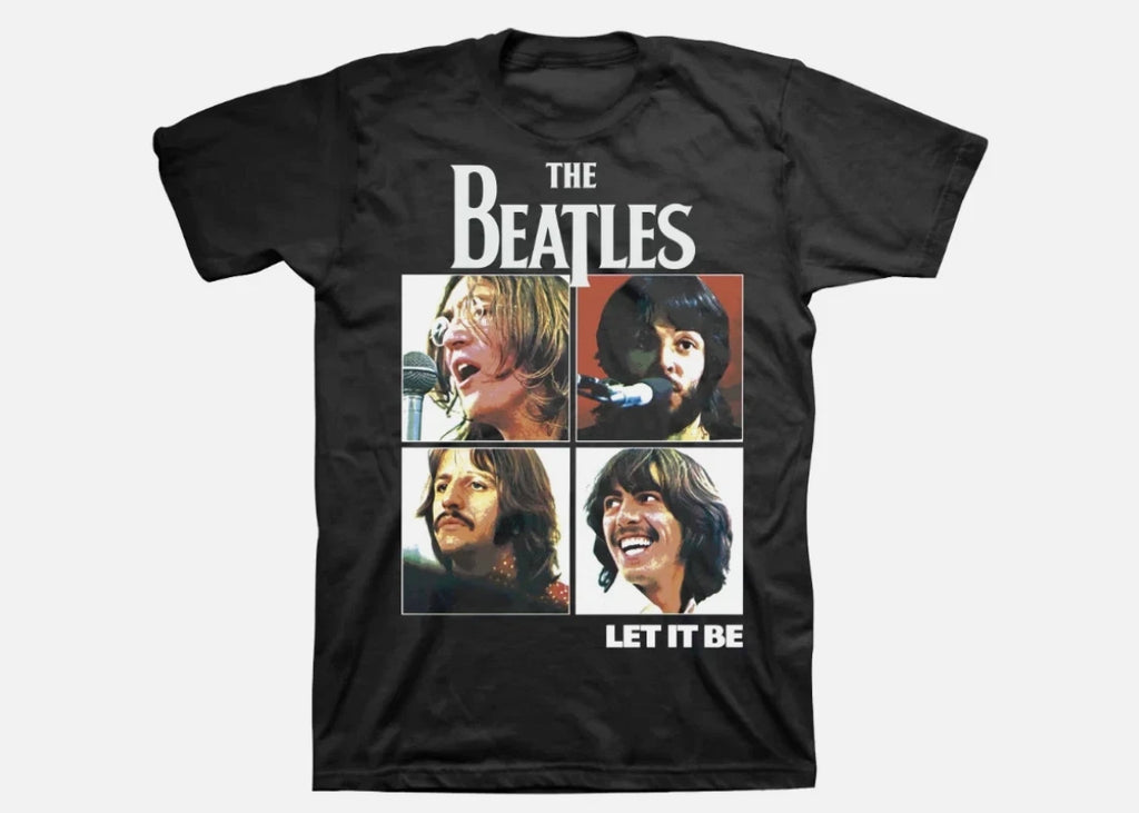 Let It Be T-Shirt Beatles T-shirt Black unisex Gift Family