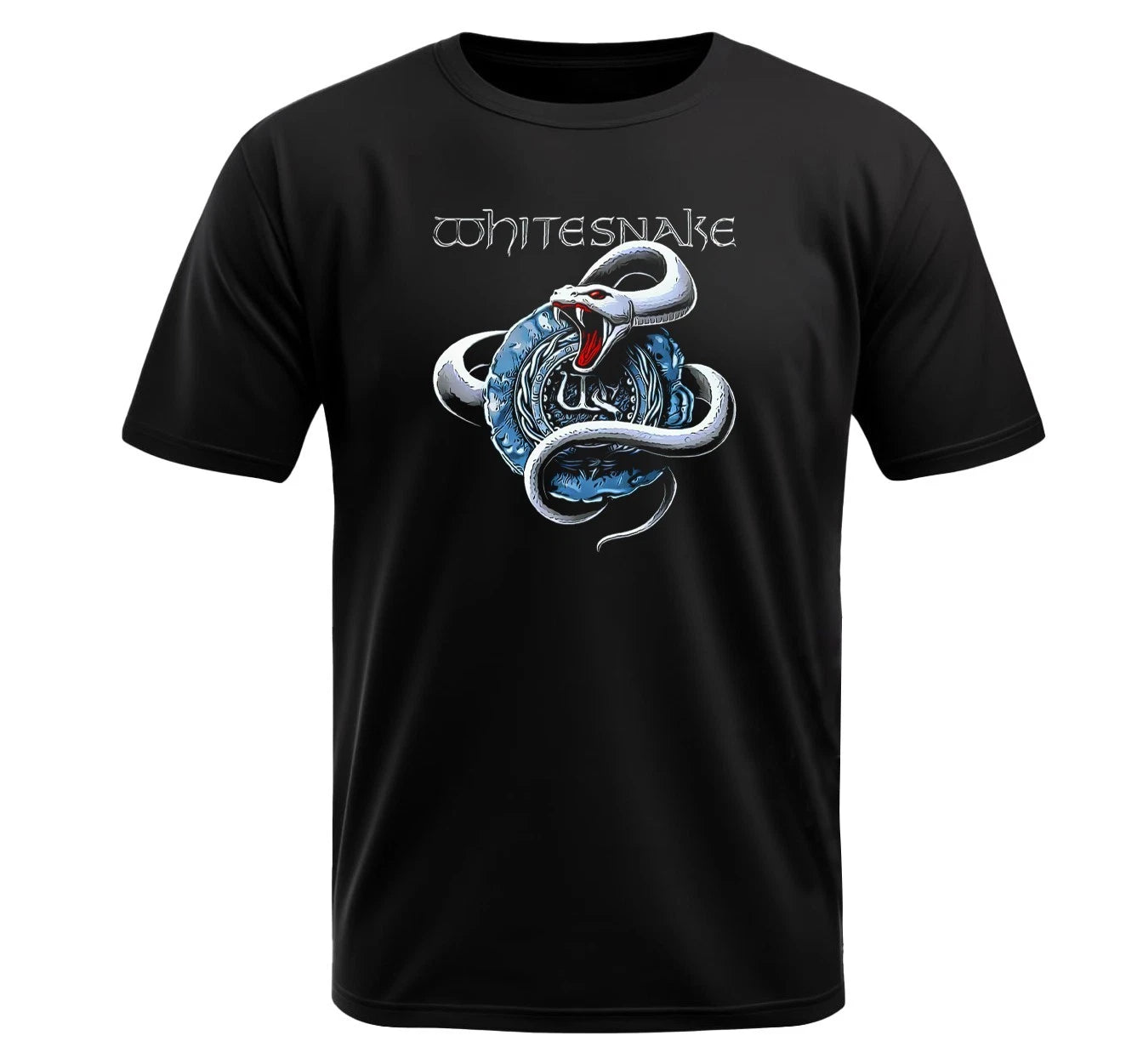 WhiteSnake Serpent Black  T-Shirt I Light Polyester I Short Sleeve I Hard Rock